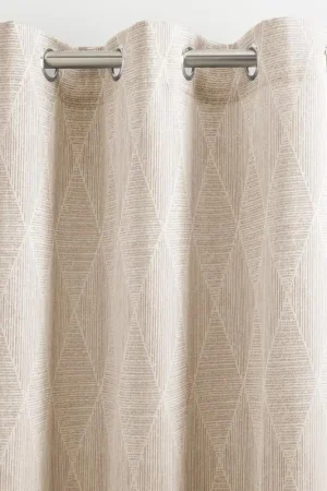 Certifié Rideau jacquard 'Massai' beige
